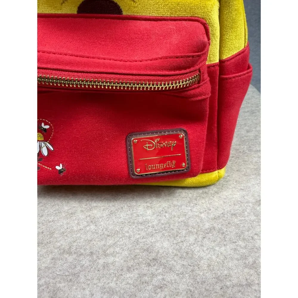 Loungefly Disney Winnie the Pooh Floral Crown Flocked Mini Backpack
